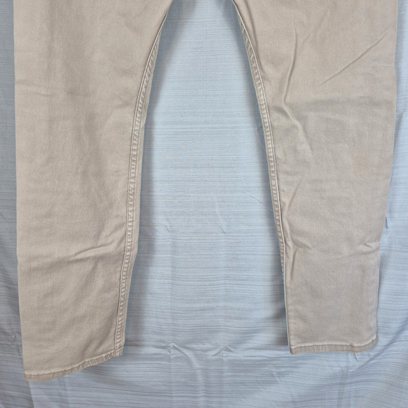 Levi's 502 Jeans Mens 29x30 Khaki Denim Taper Fit Light Wash Mid Rise Pockets - Picture 7 of 16